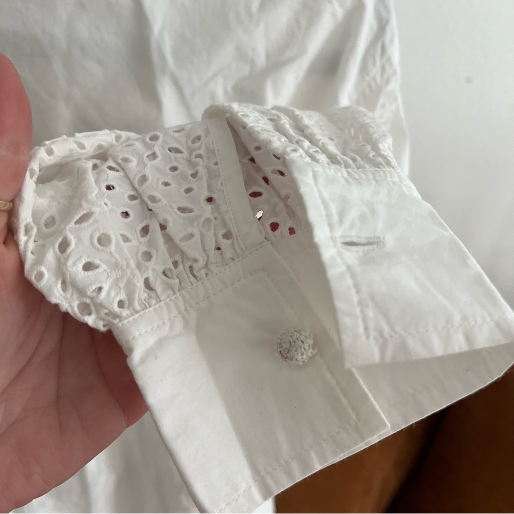 ULLA JOHNSON Adette tie-detailed broderie anglaise eyelet cotton midi dress - Picture 12 of 13